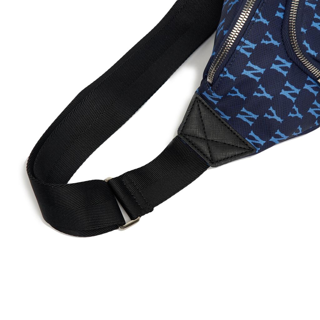 New MLB Monogram Collection Polyester Combo Bag Crossbody Bags Fanny Pack Regular Unisex Marine Blue 3AHSM012N-50NYL