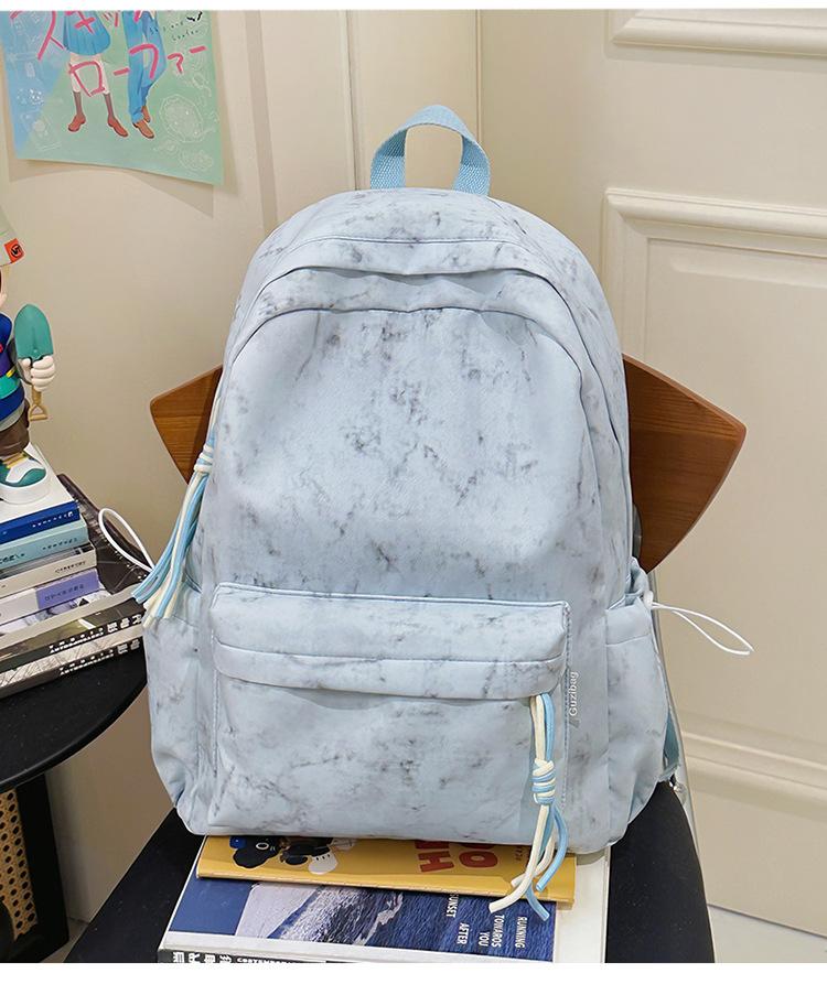 School bag summer new Mori high-value college student school bag fresh tie-dye versatile backpack casual simple shoulder bag