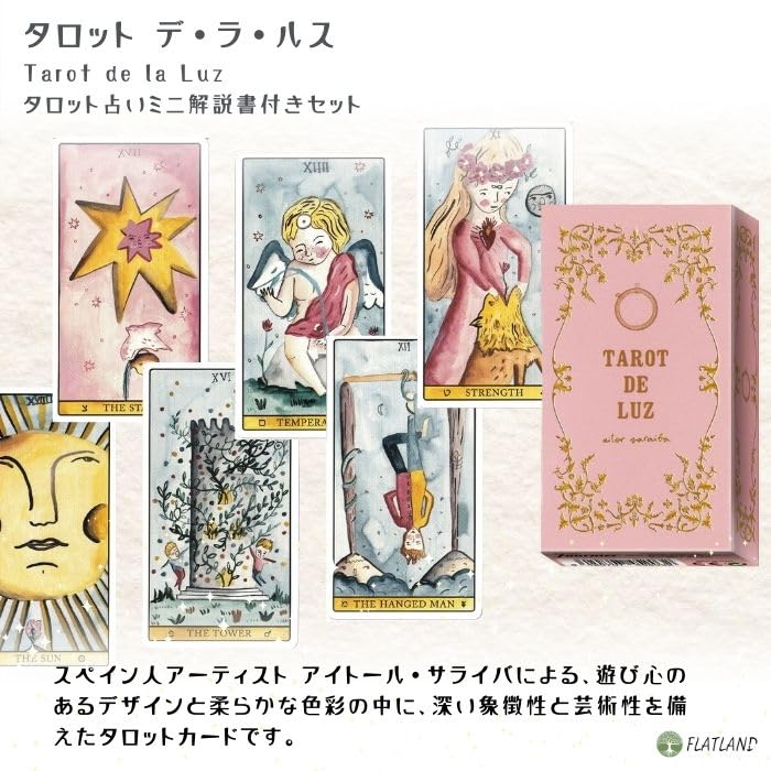 Tarot de la Luz Tarotový výklad Japonský návod k použití Autentický Tarot 78 karet Návod, Včetně, Karty,
