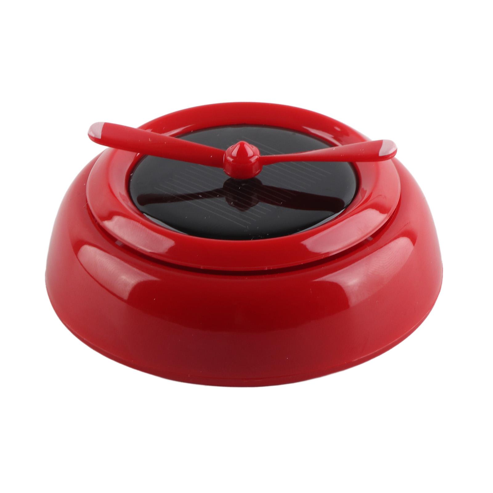 

Автомобильный освежитель воздуха на солнечной энергии с автоматическим вращением пропеллера, прочный металлический диффузор для ароматерапии в автомобиле красный