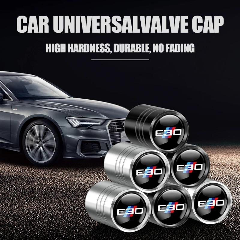 4PCS Car Wheel Tire Valve Cap Auto Tyre Air Stem Cover Accessories For BMW 1 3 5 Series M Performance E28 E30 E34 E36 E46 E90 X5