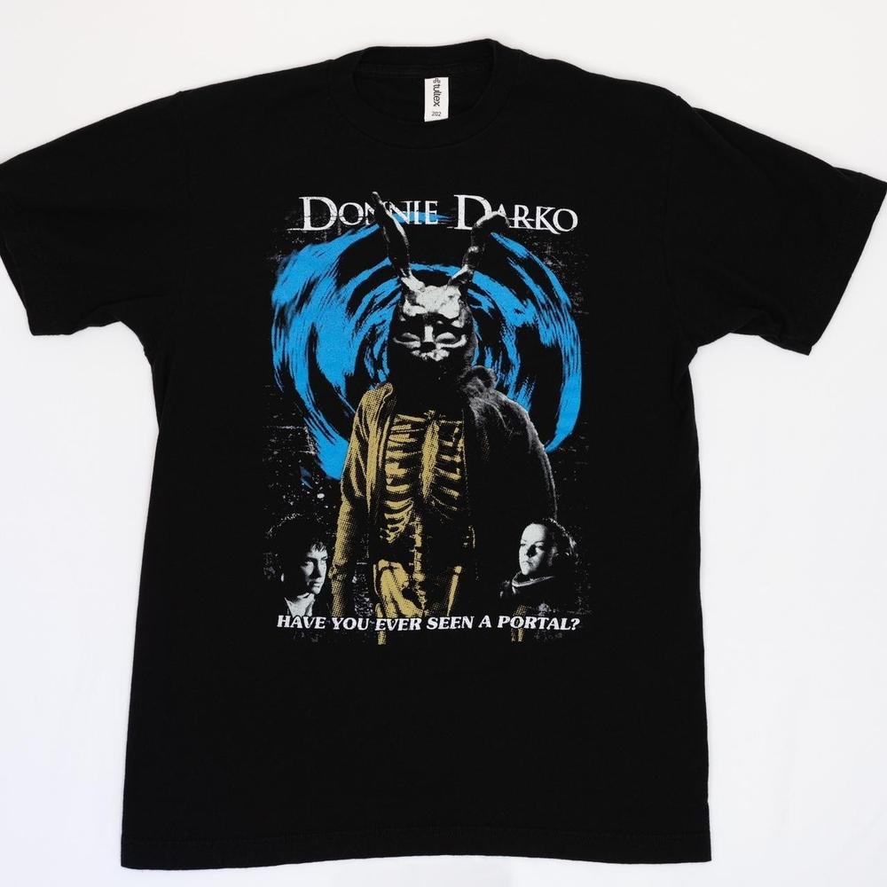 Vintage Style Donnie Darko Horror Movie Short Sleeve Black Shirt S