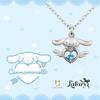 U-Treasure Sanrio Characters Cinnamoroll Necklace Accessory Cinnamoroll Angel Heart Necklace Silver Women's Popular Jewelry Gift