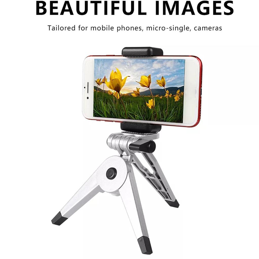 Mini-Stativ faltbares Fotostativ Kamera-Ständer Schreibtischhalterung Kunststoff Schreibtisch Taschenstativ für Handy-Kamera-Halter Leichtgewicht