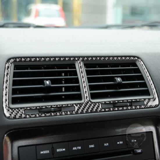 For Dodge Challenger 2008-2014 Carbon Fiber Central Air Vent Outlet Cover Trim