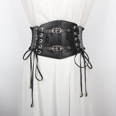 Ceinture Cinch Haut de Gamme Noire Élastique pour Femme avec Accessoires de Mode pour Vêtements d'Extérieur et Trench-Coats
