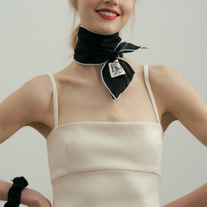 BB’DE SOLI’DE ribbon cotton hair scarf (2 color)