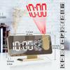 Silent Digital Projection Alarm Clock with Temperature, Snooze, Brightness Adjustment, Mirror Surface - Popular Student Choice