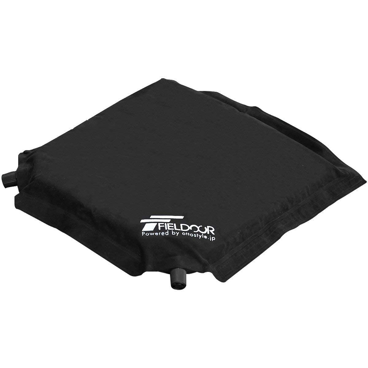 

FIELDOOR Inflatable Air Pillow Cushion that Can Be Used as a Pillow or a Cushion [Black] Comes with an Easy Storage Pouch, Width 35cm x Thickness