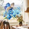 Watercolor Butterfly Static Cling Wall Sticker for Kitchen Balcony Entryway No Glue Decor
