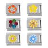 Fashion Flower Charm Italian Links Fit for 9mm Bracelet Stainless Steel Jewelry Making DIY Handmade Women Jewelry Gift