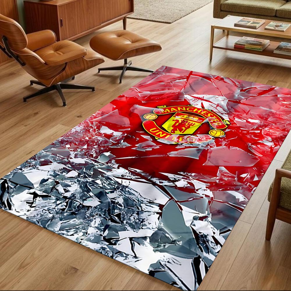 Manchester United Pride Decorative Area Rug Soft Plush Water-resistant & Washable Pet-friendly Living Room Elegant Luxury Rug Festive Decor Gift