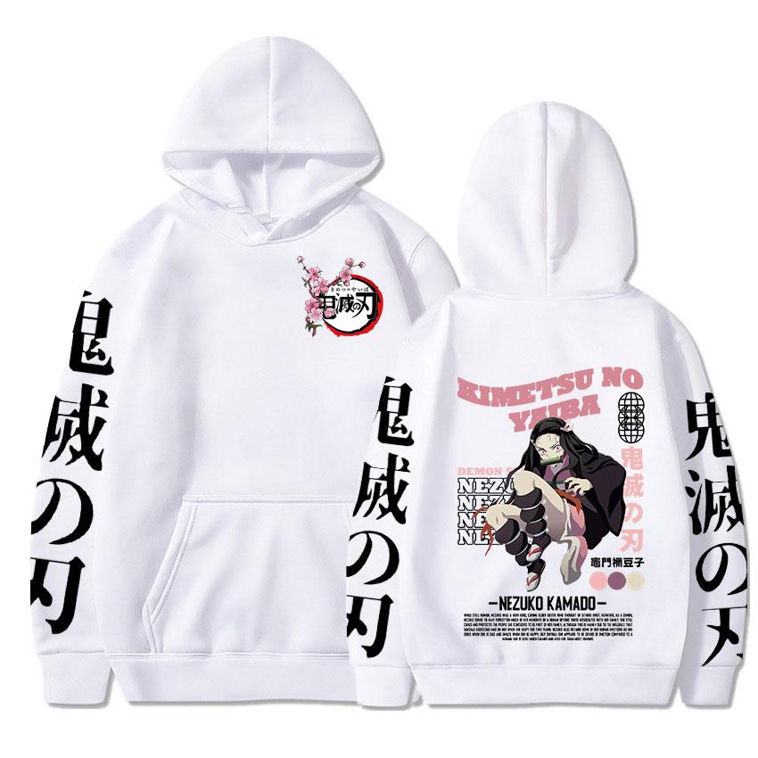 Demon Slayer Japanese Anime Hoodies Long Sleeve Sweatshirts Harajuku Aesthetic Kamado Nezuko Graphic Itself Oversized Clothing