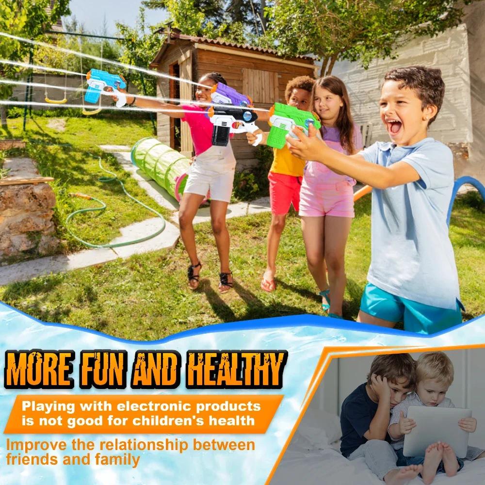 Water Gun Children Outdoor Beach Toys Kids Summer Seaside Natatorium Square Drifting Water Pistol Squirt Toys 300ml