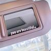 1pc Car Makeup Mirror you are beautiful Styling Interior Sticker Rear View Mirror Creative Decoration Decal Auto Accessories
