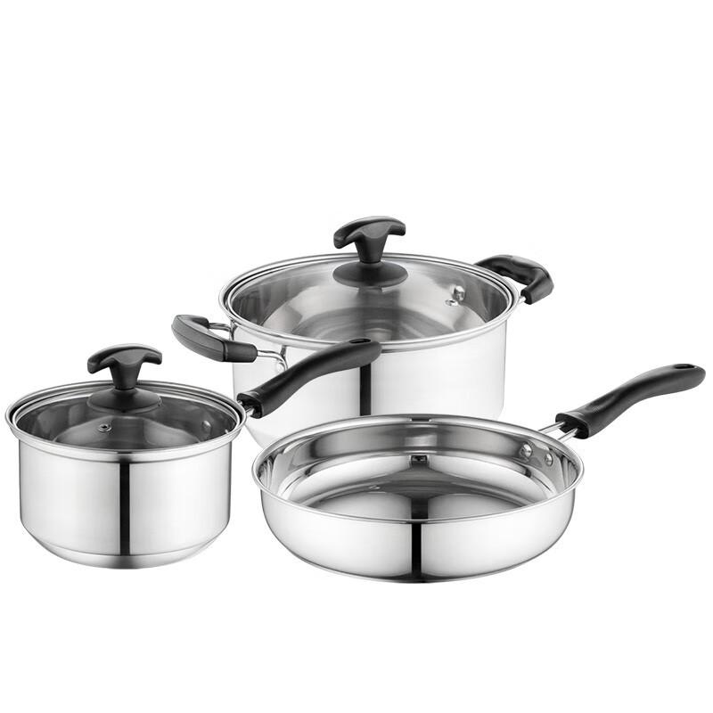

Debo Bologna Austenitic Stainless Steel 3-Piece Cookware Set