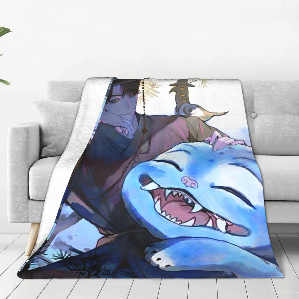 Warm Soft BlanketKids Picnic KPop Demon Hunters Anime Bedding Throws  Flannel Bedspread For Couch Bed Print Sofa Bed Cover