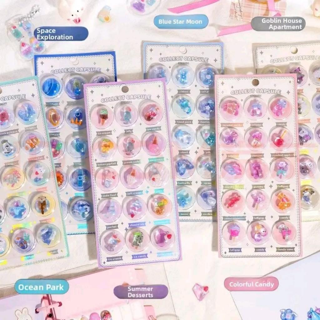 3d Collectible Bubble Stickers Kawaii Pvc Sticker Sheet Set For Kids Diary Journal Phone Decoration Scrapbook School Supplies
