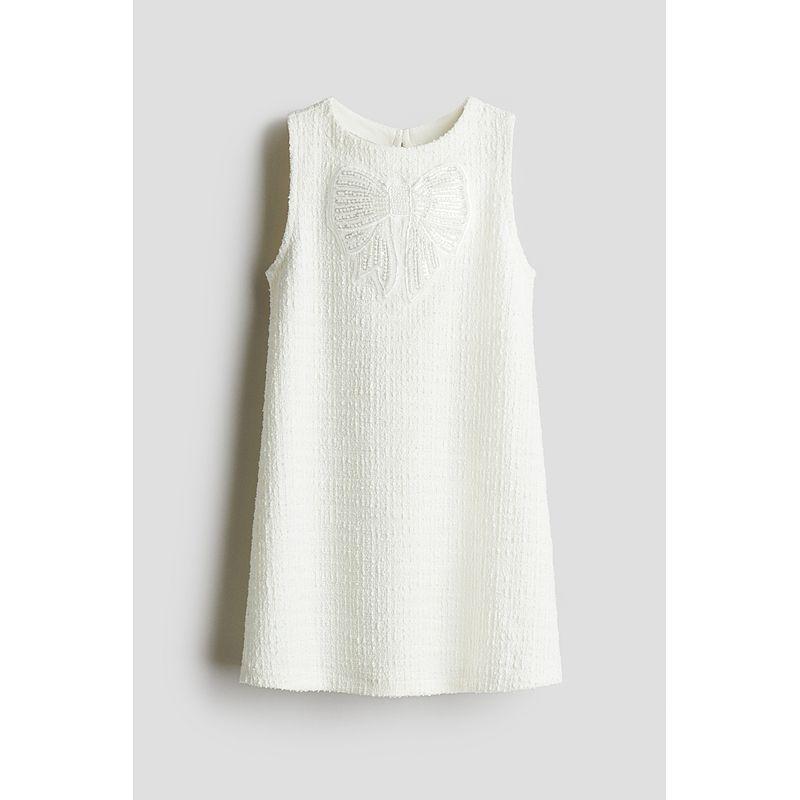 

HM Children s Clothing Girl Skirt 2025 Autumn New round Neck Applique Classic Style Sleeveless A- line Princess Dress 1286166