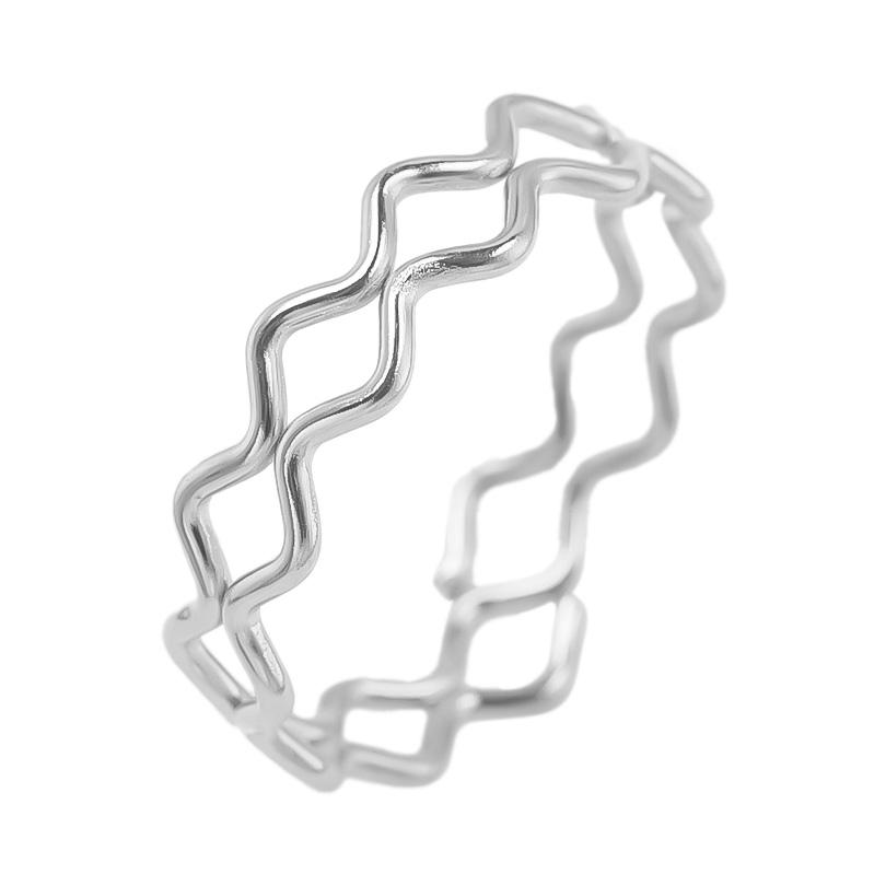 Geometria Semplice Moda Acciaio Inossidabile Anelli Aperti Per Donne Uomini Accessori Colore Argento Cuore Sole Rotondo Base Vuota Fai da Te Anillos