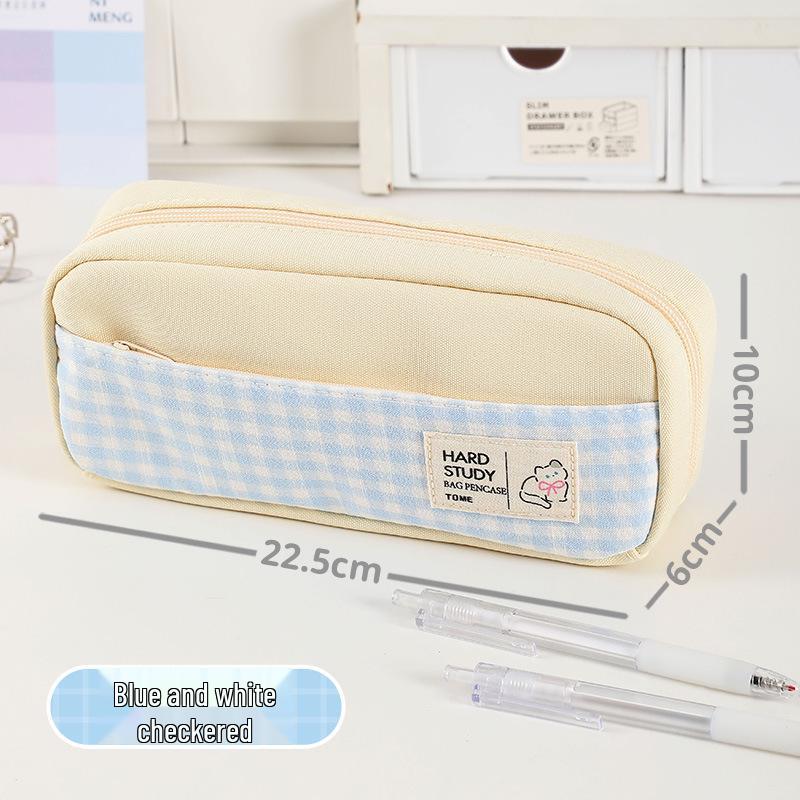 TOME Grid Series Girls' Cute Pencil Case for Students