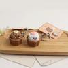 Mini Simulation Cake Button Keychain Anxiety Relief Clicker Pendant for Kids Classroom Bag Desk Decoration Accessory