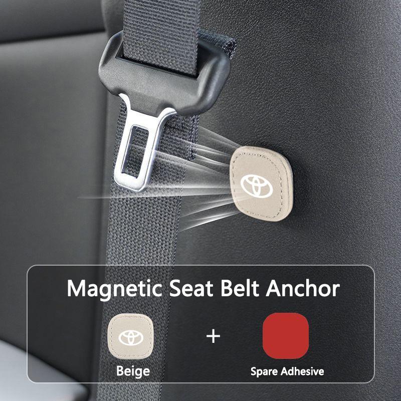 

Magnetic Car Seat Belt Holder Stabilizer Fastener Sticker For Toyota Prado Yaris Verso Fortuner Supra Corolla Auto Accessories