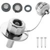 Metal RV City Water Inlet, RV Water Inlet Connection with Check Valve, RV City Water Fill Inlet Replacement Flange Fresh Water Inlet for Motorhome