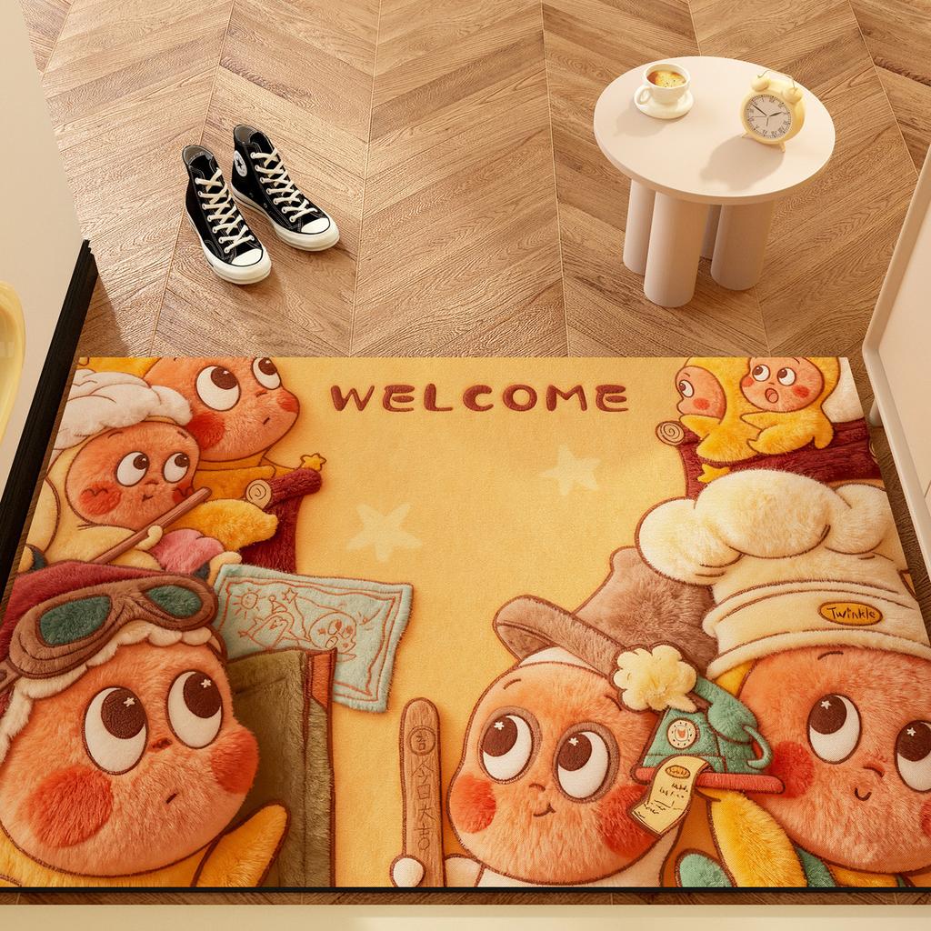 New Year Of The Horse Wool Wind Door Floor Mat Diatom Mud Floor Mat New Year'S Floor Mat Non-Slip Red Carpet Batch