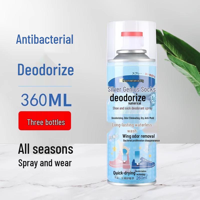 Shoe & Sock Deodorizer Spray: Eliminates Foot Odor, Freshens, and Sterilizes Shoes, Sneakers, and Cabinets.