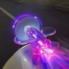 Motorcycle Car LED Multi-Color Wind-Driven Rotating Airplane Light, Fit for Auto Bike Bicycle Decor Night Riding Accessories
