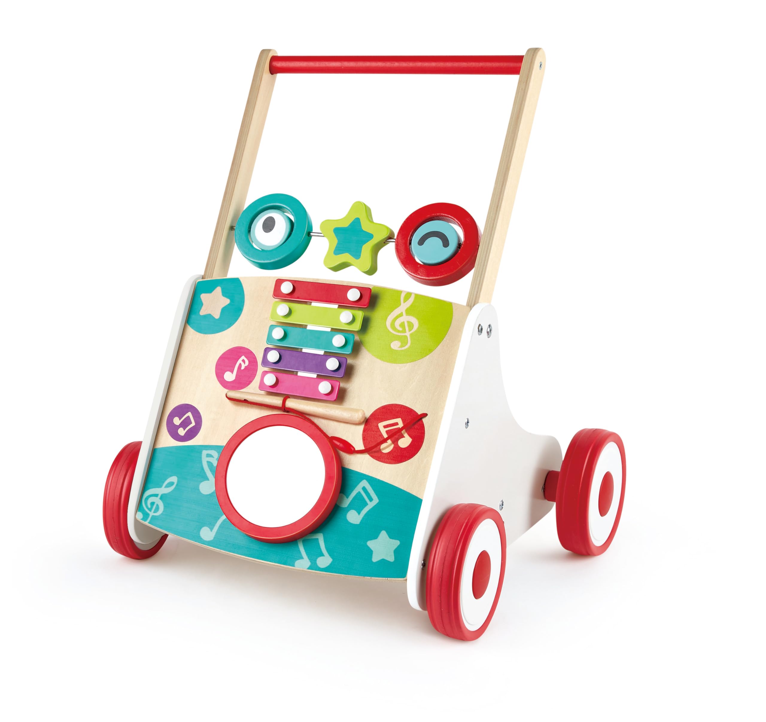 

Hape Music x x for ages 10 months and wooden educational E0383 Walker, 41.5 40.5 50cm, up, stroller, toy,