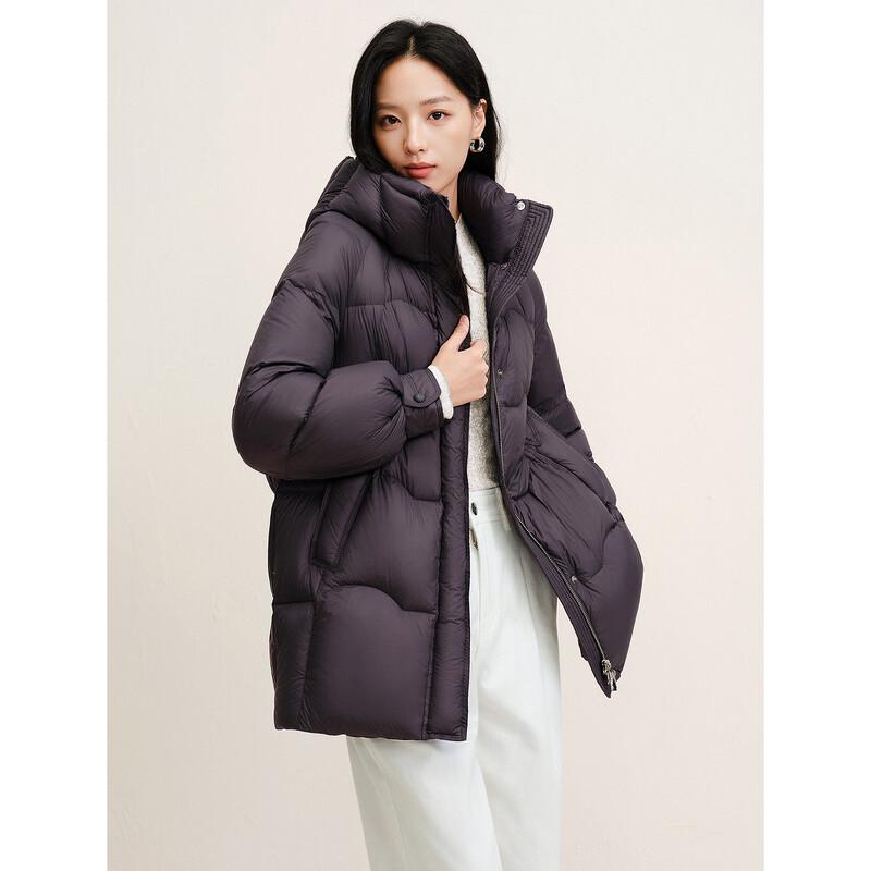JUZUI Women's Puffy Mid-Length Duck Down Jacket