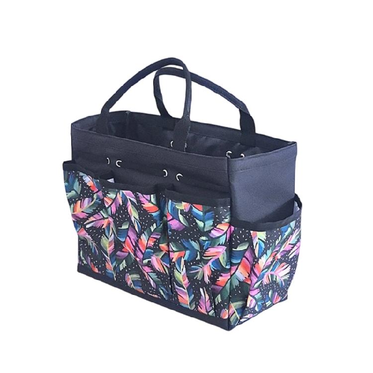Craft Supply Storage Bag with Garden Pockets, Open Interior and Carry Handles for Portable Storage Tasks Home Use