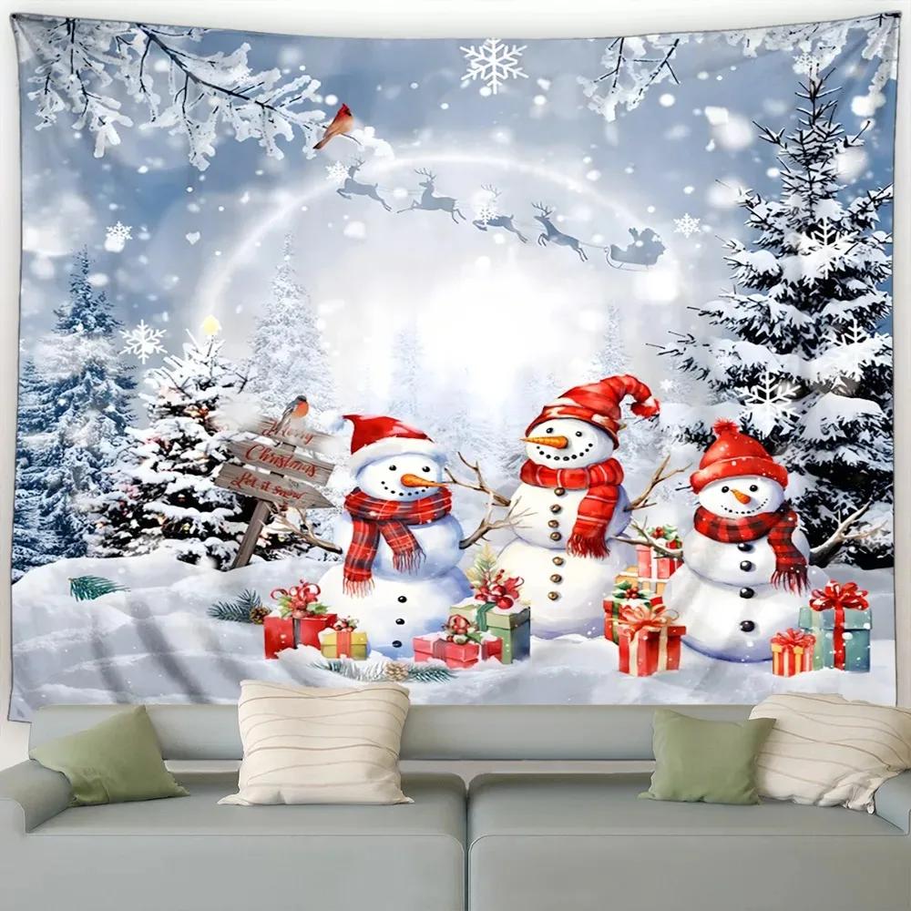 Crăciun Drăguț Om de Zăpadă Pom de Crăciun Tapiserie Dormitor Sufragerie Acasă Decor de Crăciun