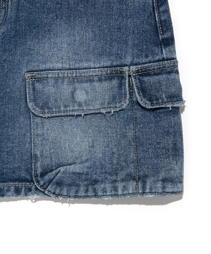 Lee Women Cargo Denim Mini Skirt Indigo Medium