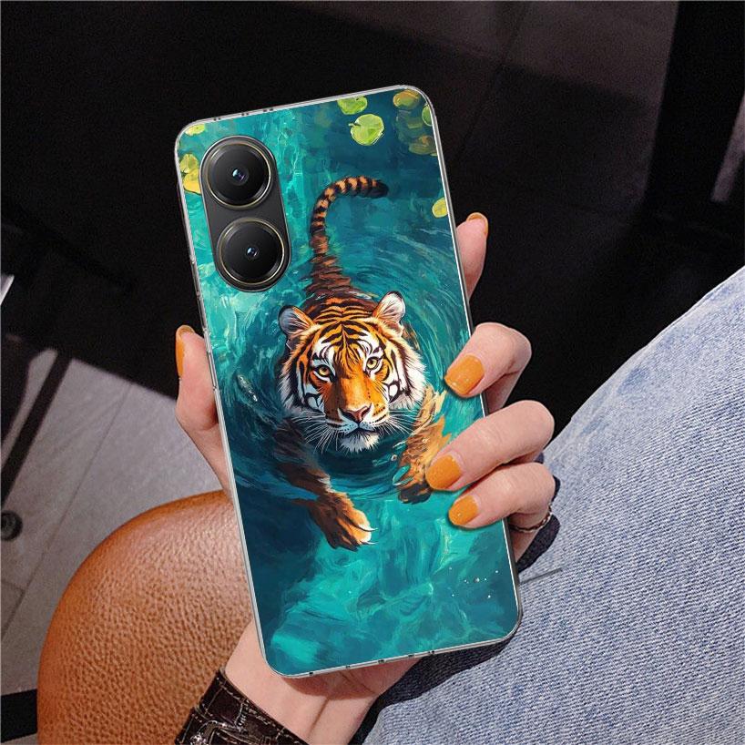 Superior Tiger Pattern Art Phone Case For Xiaomi Poco X7 X6 X5 Pro F7 Ultra Redmi 15C 15 13C 13 12C 12 10 10A 10C 9 9A 9C 9T Cov