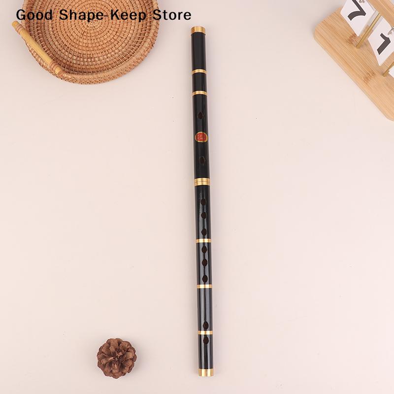 Handmade Bamboo Transverse Flute with 6 Holes F Key Folk Sound Lightweight Durable Musical Instrument for Beginners