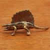 Mini Brass Dinosaur Figurines Ornament Metal Animals Statue Jurassic Dinosaur Family Small Statue Home Decor Crafts Accessories