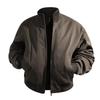 Veste Bomber Homme Style Rétro Col et Poignets Côtes Fermeture Éclair Intégrale Vêtement d'Extérieur Coupe-Vent Coupe Ample Poches Mains Mode Quotidienne Streetwear