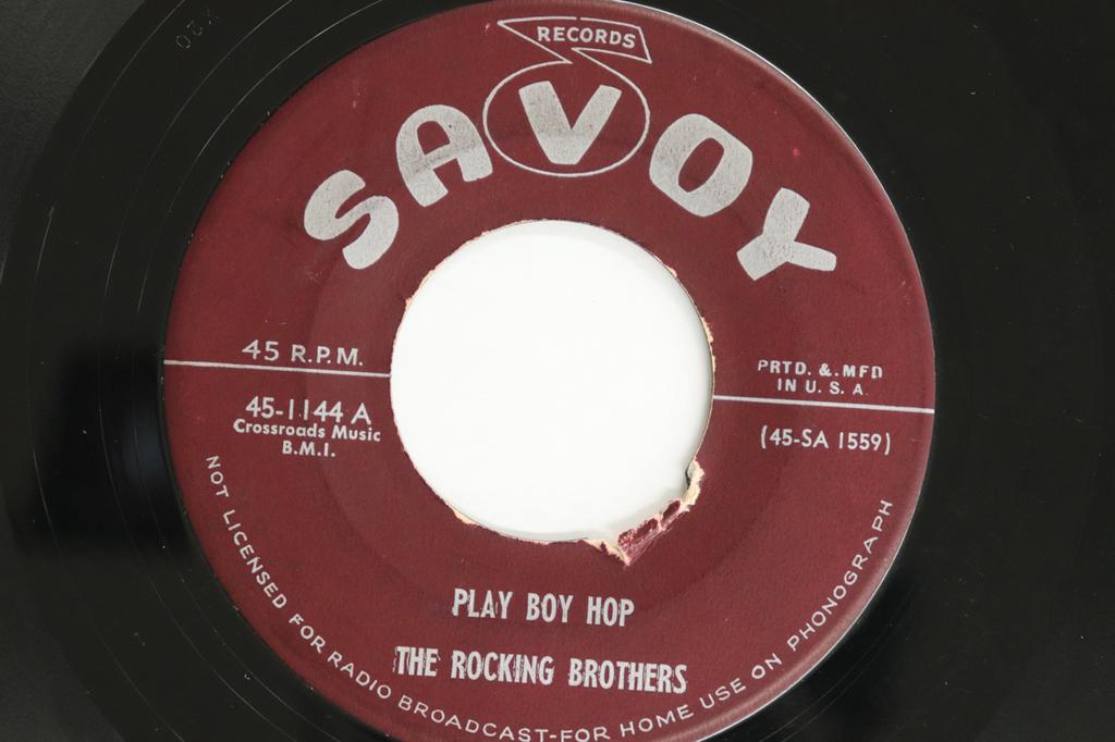 7inch Record ROCKING BROTHERS  Play Boy Hop  The Grinder 451144 SAVOY 1954 US Blues Used