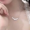 Smile Necklace Women'S Shiny Imitation Moissanite Zircon Pendant Neck Chain Fashion Lamp Luxury High-End Temperament Jewelry