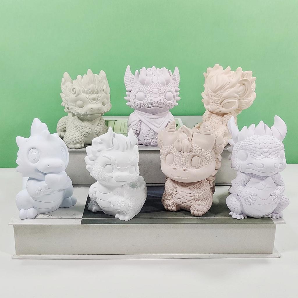 Cute Dragon Silicone Mould Resin Casting Molds Scented Candle Molds for Candle Making Plaster Soap Mold Desktop Decors