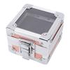 25 Holes Aluminum Alloy Nail Drill Bit Case with Foam Insert Transparent   Cover Manicure Nail Drill Bit Holder
