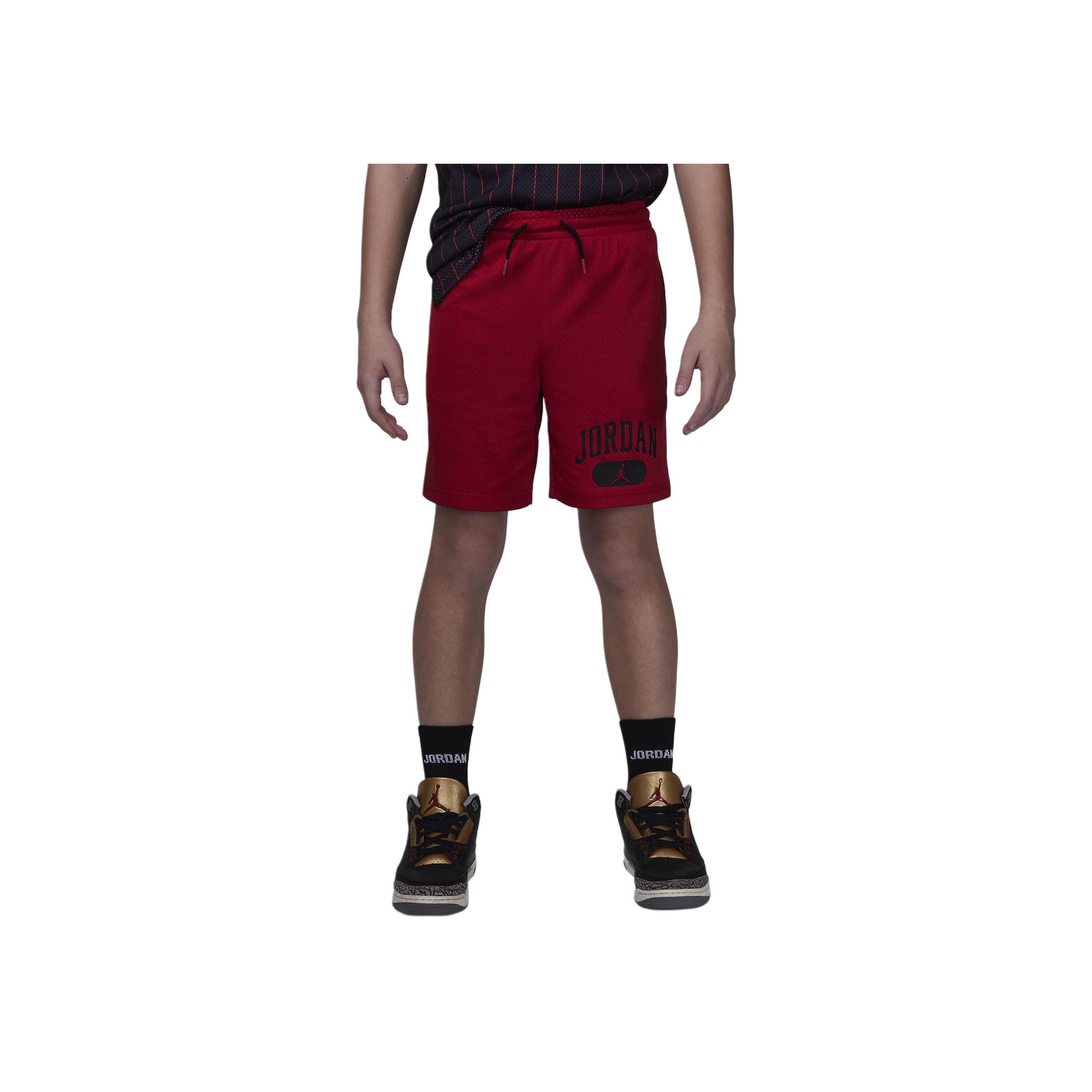 

Jordan Спортивные шорты Junior Letter Logo со шнуровкой и средней посадкой, детские шорты красного цвета HJ2105-687 L