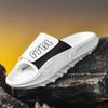 Fashionable Men Anti Slip Sandals Wear-resistant EVA Thick Sole Comfortable Home Slippers Bathroom Shower Flip Flops Black White