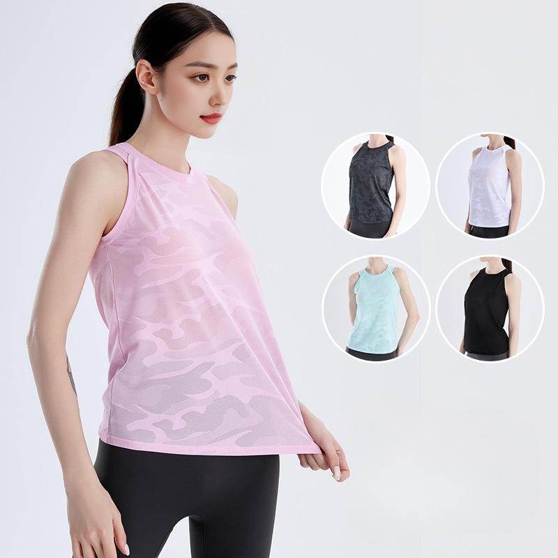 Loose-fitting Fitness Top Lightweight Breathable Mesh Vest Sleeveless Tunic Women’s Fitness Top Yoga Top