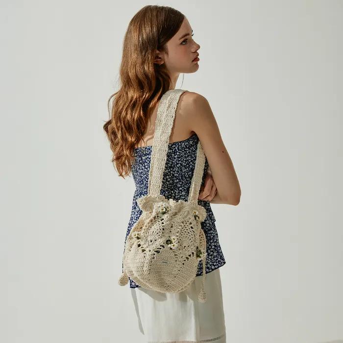 Beled Crochet Knit Bag - 2 Colors