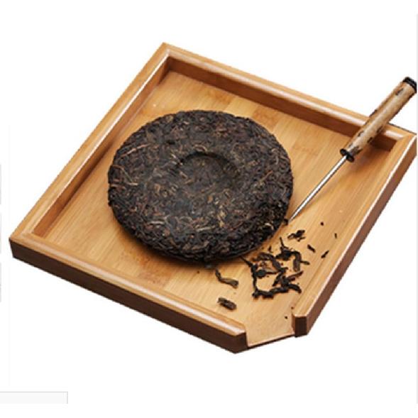Puer Tea Box Pallet - Pu-erh Cake Essential Tool Pu er Tea Cake Brick Breaking Tray Bamboo Case - Eco-Friendly Tea Set Square Pu er Tea Tray Handmade
