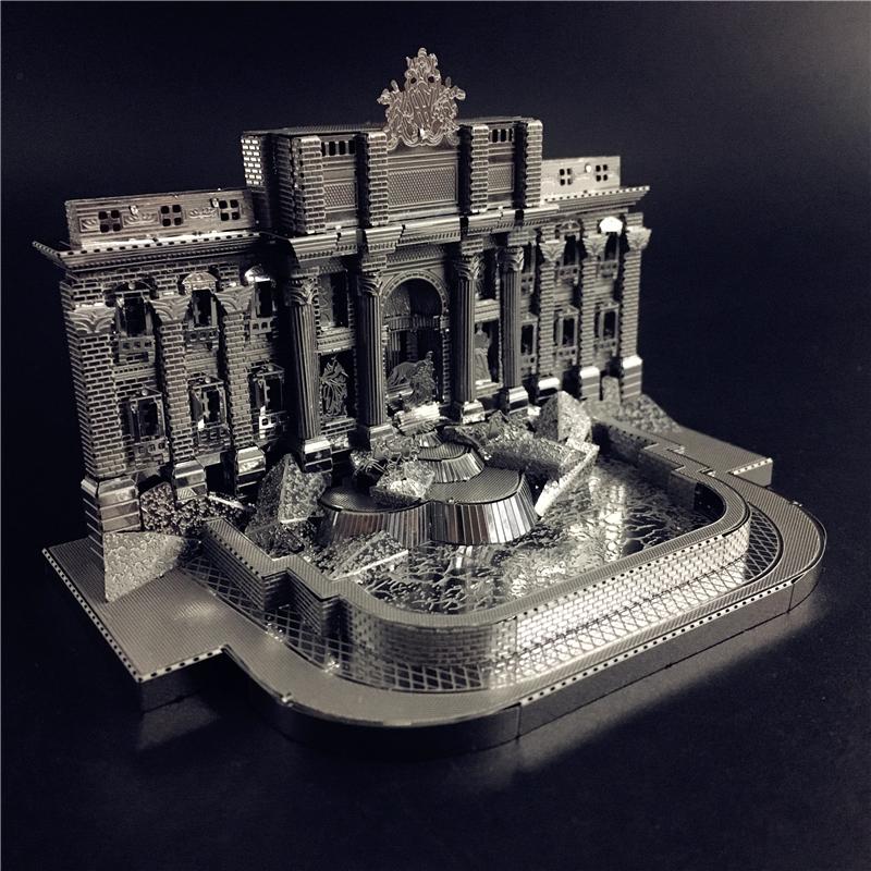 MMZ MODEL NANYUAN 3D Metal Model Kit Trevi Fountain Building Assembly Model DIY 3D Laser Cut Model Puzzle Toys for Adult